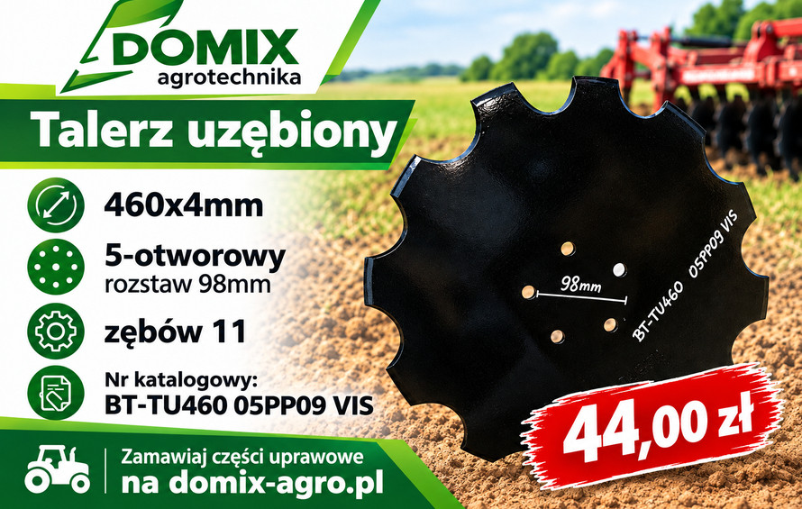 Talerz o średnicy 460 mm 5-otworowy pod piastę bezobsługową